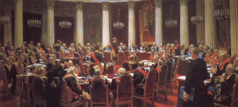 Ilia Efimovich Repin May 7, 1901 a State Council meeting oil painting picture
